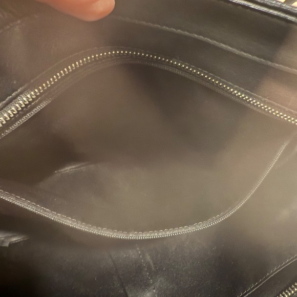 Coach “Taylor” L1382-F27009 Cream & Brown Zebra Print Leather & Canvas Tote/Bag - Picture 10 of 12